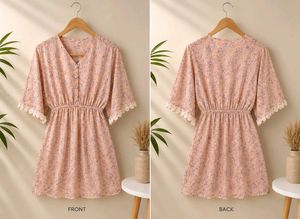 Chic Floral Print Mini Dress