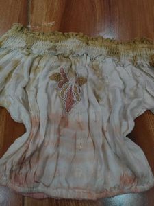 Boho Off-Shoulder Bell Sleeve Top