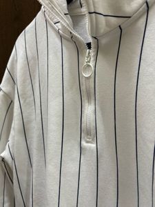 Striped Quarter Zip Pullover
