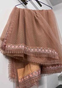 Designer Net Saree with Embellishments