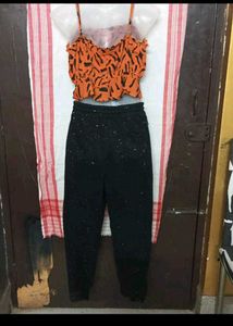 Crop Too with pant fixed price