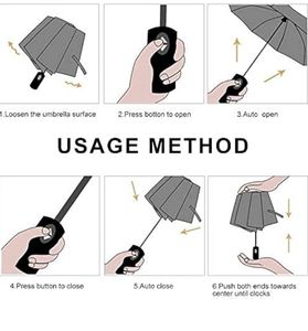 Automatic Open And Close Umbrella ☂️ New With Tag