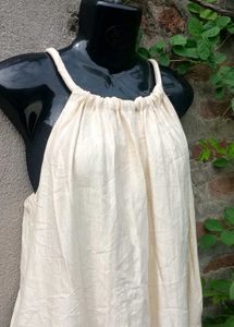 Elegant Cream Maxi Dress