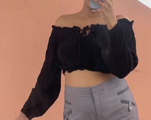 Crop Off Shoulder Top