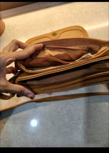Chic Brown Clutch with Bow Detail
