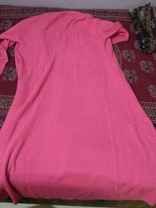 Pink Knit Duster Cardigan