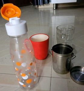 4 Set Bigs Cups 2 &amp; Milk Can &amp; Water Bottle