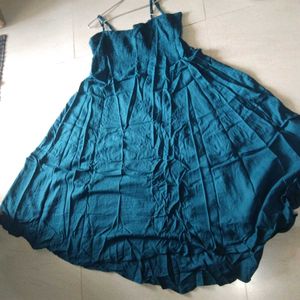 Teal Smocked Maxi Dress
