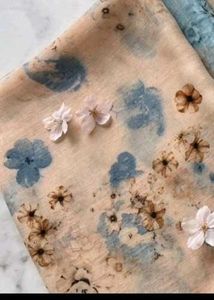 Floral Print  Scarf tussle fabric