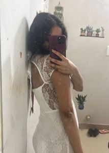 white fleece dress