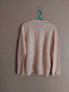 Peach Knit Cardigan