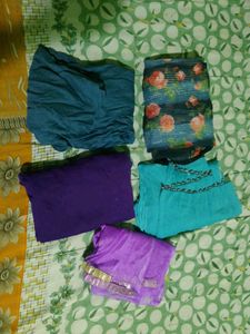Elegant Floral Print Shawl &amp; Kurta Set