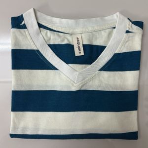 Striped V-Neck T-Shirt