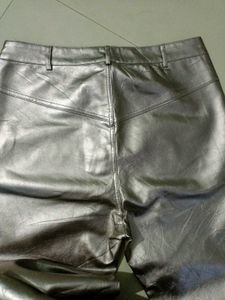 Metalic Leather Bronze Trouser Waist 32