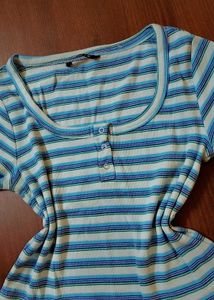 Striped Short Sleeve Top