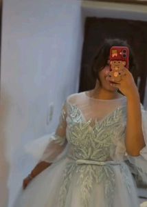 Beautiful Light Blue Embellished Gown