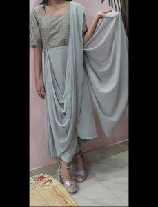 Elegant Grey indo western only kurta