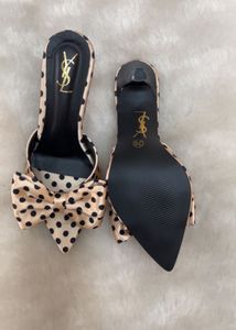 ALL SIZES AVAILABLE Designer Polka Dot Bow Heels