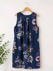 Chic Sleeveless Floral Print Dress