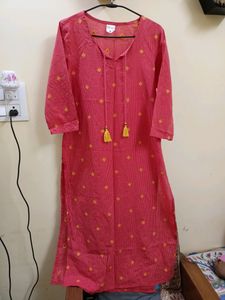 Cotton Kurti With Thread Work 🧡🟡