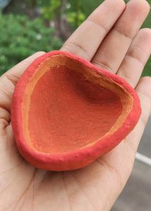2 Handmade Heart & Crown Chakras Earthen Diyas
