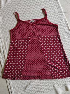 Red Printed Camisole Top