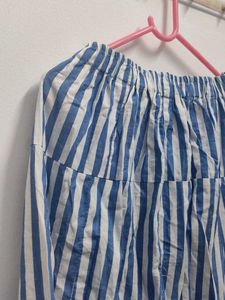 Striped Tiered Maxi Skirt