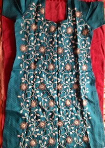 cotton mixed 3piece all over embroidery work