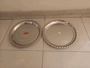 New Unused Pack Of Two Stainless Steel Plates