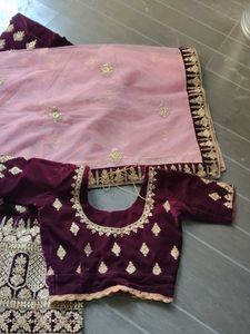 Elegant Velvet Lehenga Choli Set