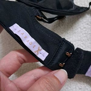 Rihanna SAVAGE × FENTY COLLECTION Black Mesh Bra