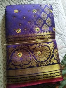 Elegant Purple Banarasi Saree