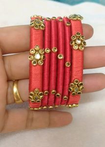 Silk Thread Bangles Set 🥰