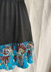 Bohemian Print Tiered Mini Skirt