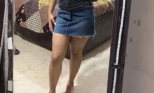 Blue Denim Mini Skirt