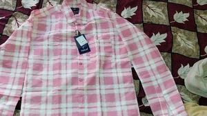 Pink Plaid Long Sleeve Shirt