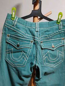 Sea green Denim Jeans