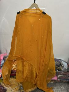 Yellow Embroidered Kurta Set with Dupatta