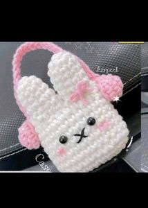 Cute Crochet Bunny Airpod case