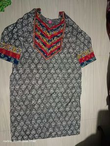 Chic Red Floral Kurti
