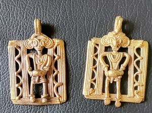 Shantiniketan 's Tribal  Dokra Pendants