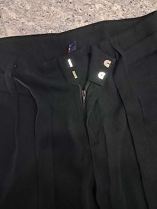 Black Formal Pants with Waist tie
