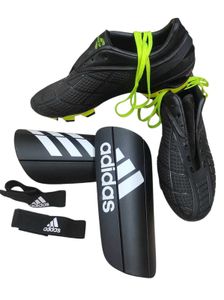 Adidas Soccer Cleats &amp; Shin Guards Set