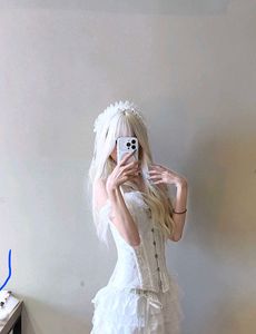 Savana White Lace-up Victorian Corset