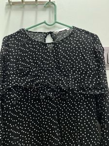 Chic Polka Dot Long Sleeve Blouse