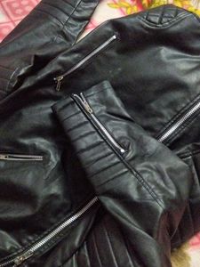 Stylish Black Faux Leather Jacket
