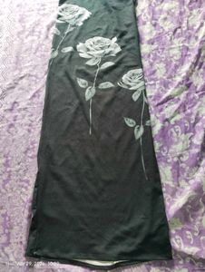 Black Rose Print Maxi Dress