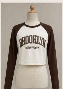 Retro Brooklyn New York Crop Top