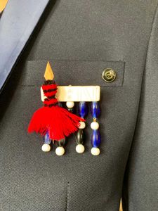 Unique Beaded Brooch with Seashell