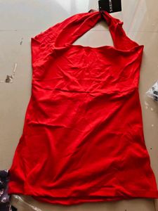 Red Halter Neck Top